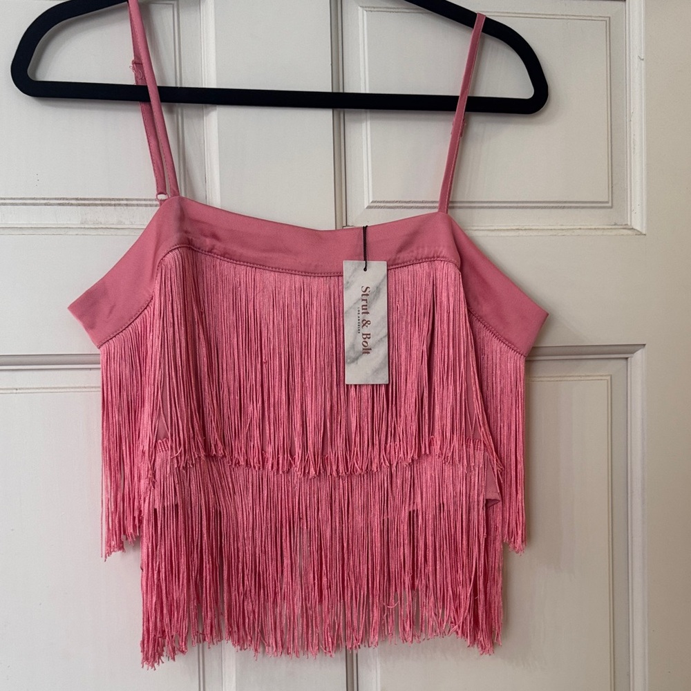 Stylish & Co. Pink Fringe Camisole